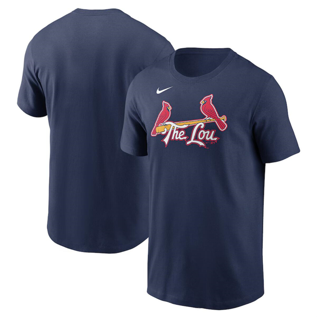 Men's St. Louis Cardinals avy 2024 City Connect Wordmark T-Shirt